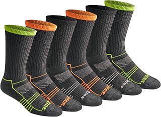 Dickies Men's HYDRO-COOL Moisture Control Crew Socks (6 Pairs)