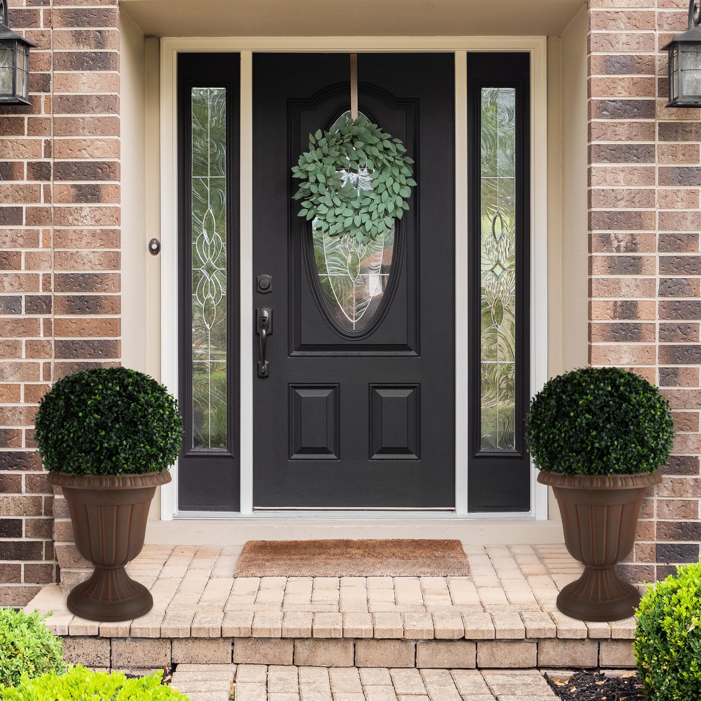 Premium Vector | Set of classic urns planters