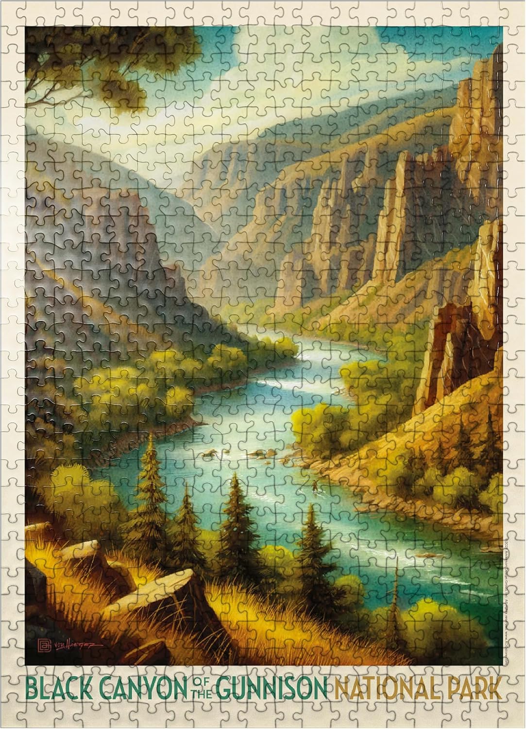 MyPuzzle Black Canyon of The Gunnison National Park: Summer Splendor - Premium 1000 Piece Jigsaw Puzzle for Adults