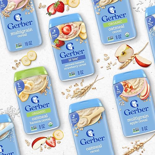 Miniatura 31 de Gerber Baby Cereal Organic 2nd Foods, Grain & Grow, avena banana, 8 onzas (paquete de 6)