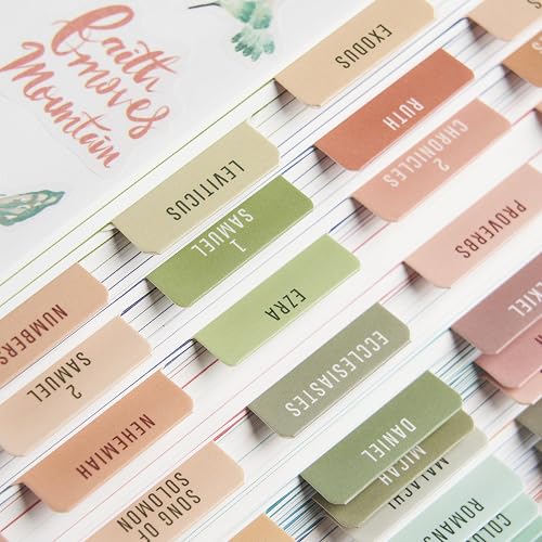 Bible Tabs with Stickers Included, Laminated Bible Tabs for Women