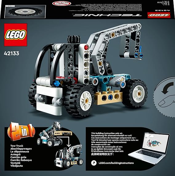 LEGO® Technic Telescopic Loader 42133 – 2’si 1-in-1 Creative Toy Model Making Set for Kids Who Love Vehicles 7 Years Old and Over (143 Pieces)
