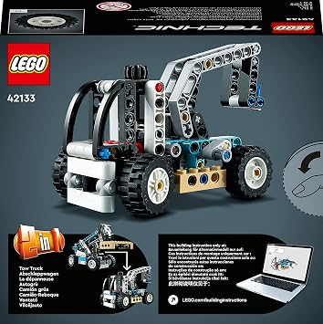 LEGO® Technic Telescopic Loader 42133 – 2’si 1-in-1 Creative Toy Model Making Set for Kids Who Love Vehicles 7 Years Old and Over (143 Pieces)