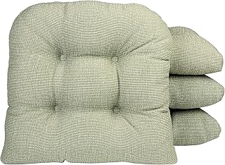 Klear Vu Saturn Non-Slip Tufted Universal Chair Cushions for Dining Room, Home Office, Nursery, and Sun Porch, 4 Count (Pa...