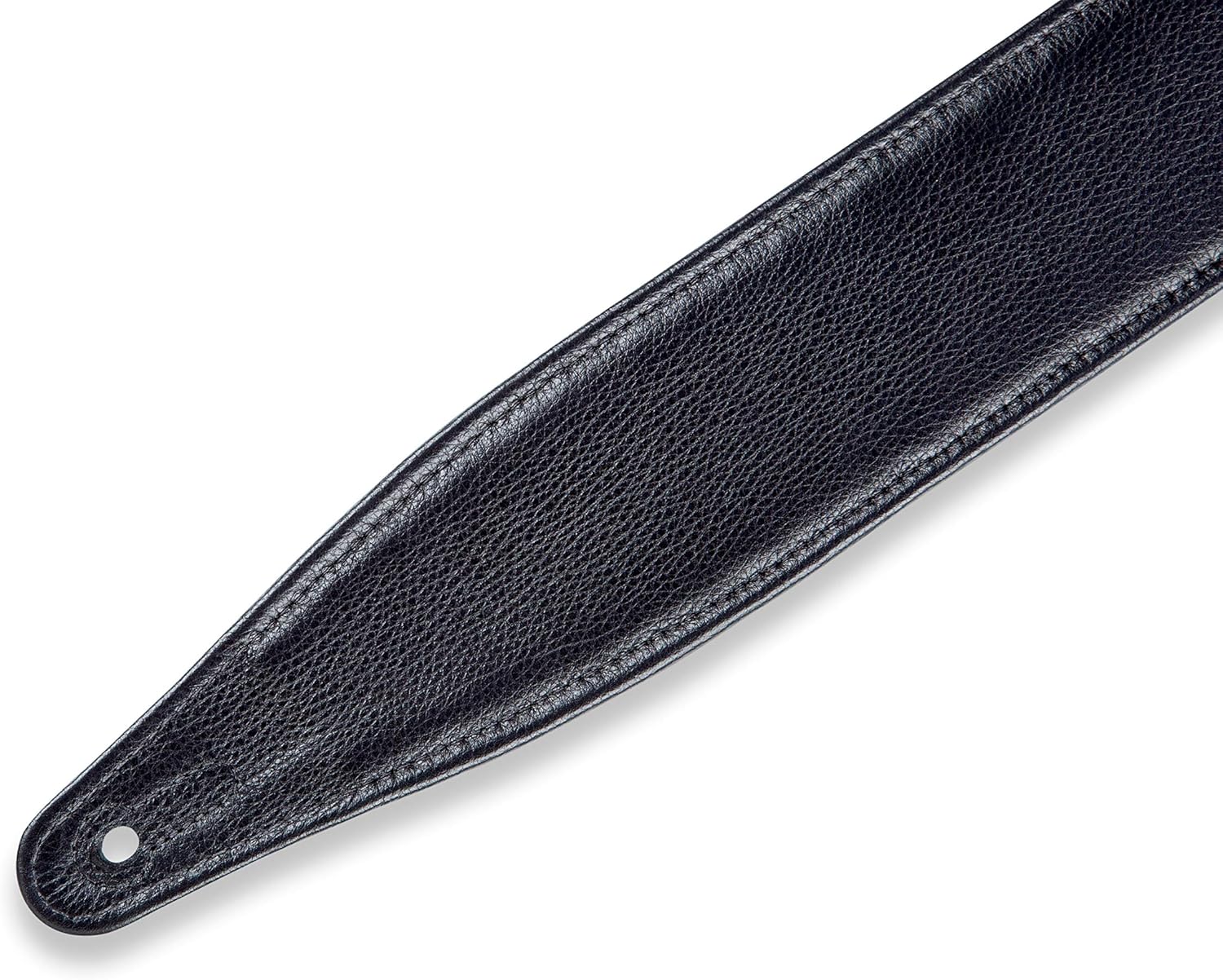 Levy's Leathers 2.5" Chrome-Tan Leather Guitar Strap Diamond Cut Out Design; Black and Grey (MC317DCO-BLK_GRY)