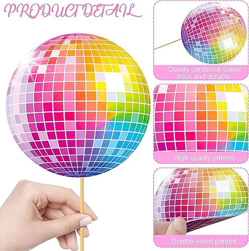 Miniatura 4 de 26 piezas de centro de mesa de fiesta de discoteca de los años 70, decoración de fiesta de discoteca de los años 70, decoración retro de la mesa de