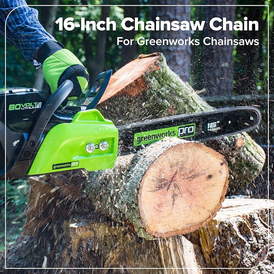 Amazon.com: Greenworks 16-Inch Chainsaw Replacement Chain 29132