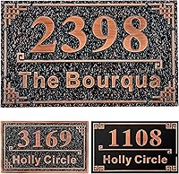 Vista 13 de Letrero de dirección personalizado, placa de dirección de número de casa, placa de dirección personalizada, metal o latón antiguo acrílico