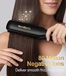 Terviiix Onyx Gleam Flat Iron Hair Straightener, 4.7" Extra-Long Plate | 1.75'' Ceramic Plate Infused with Argan Oil, Keratin, 80M Ions, 11 Heat 250-455°F, for Thick Coarse Frizzy Curly Hair