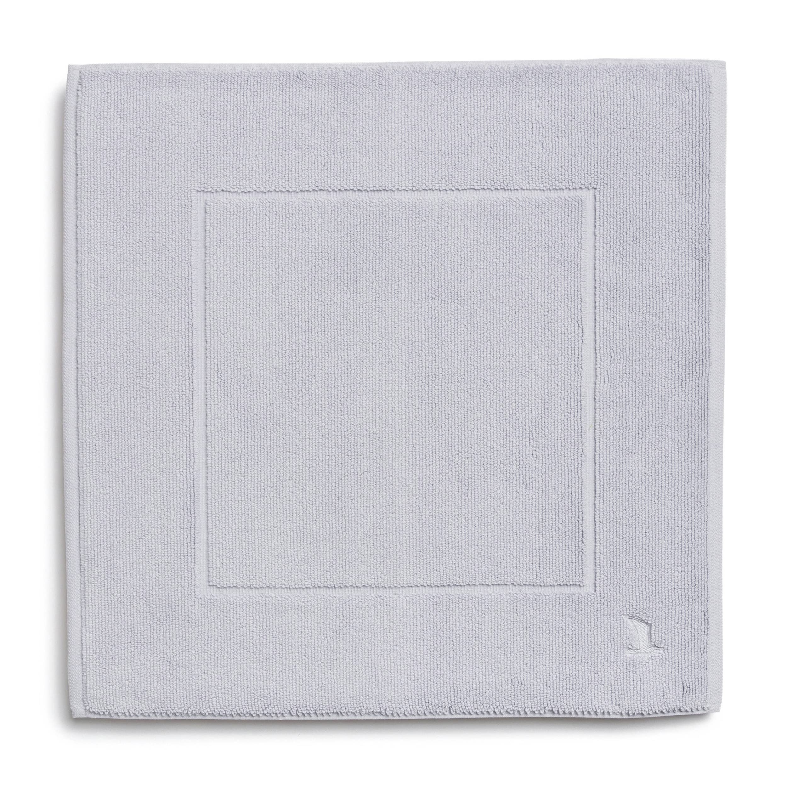 Möve Superwuschel Badteppich 60 x 60 cm aus 100% Baumwolle, Silver