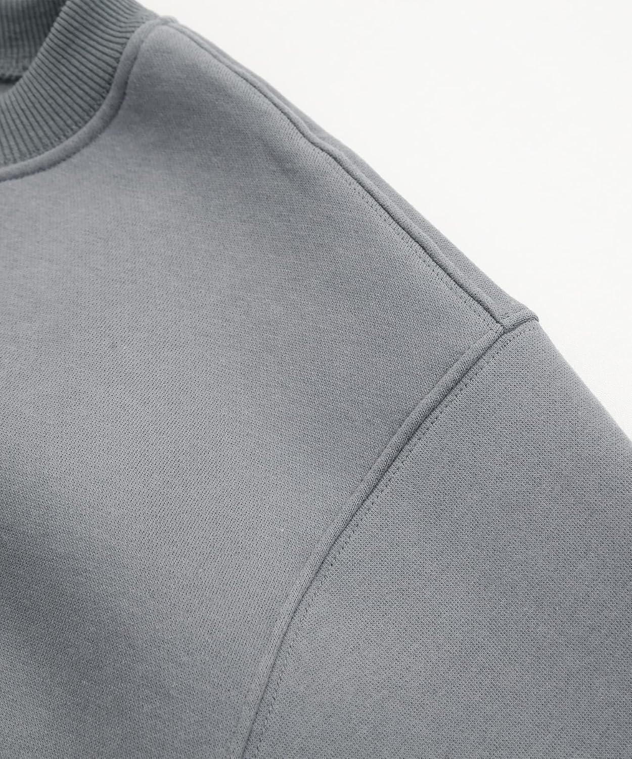 Amazhiyu Women' s Pullover Cropped Sweatshirt Crew Neck Long Sleeve Fleece Crop Tops - Image 3