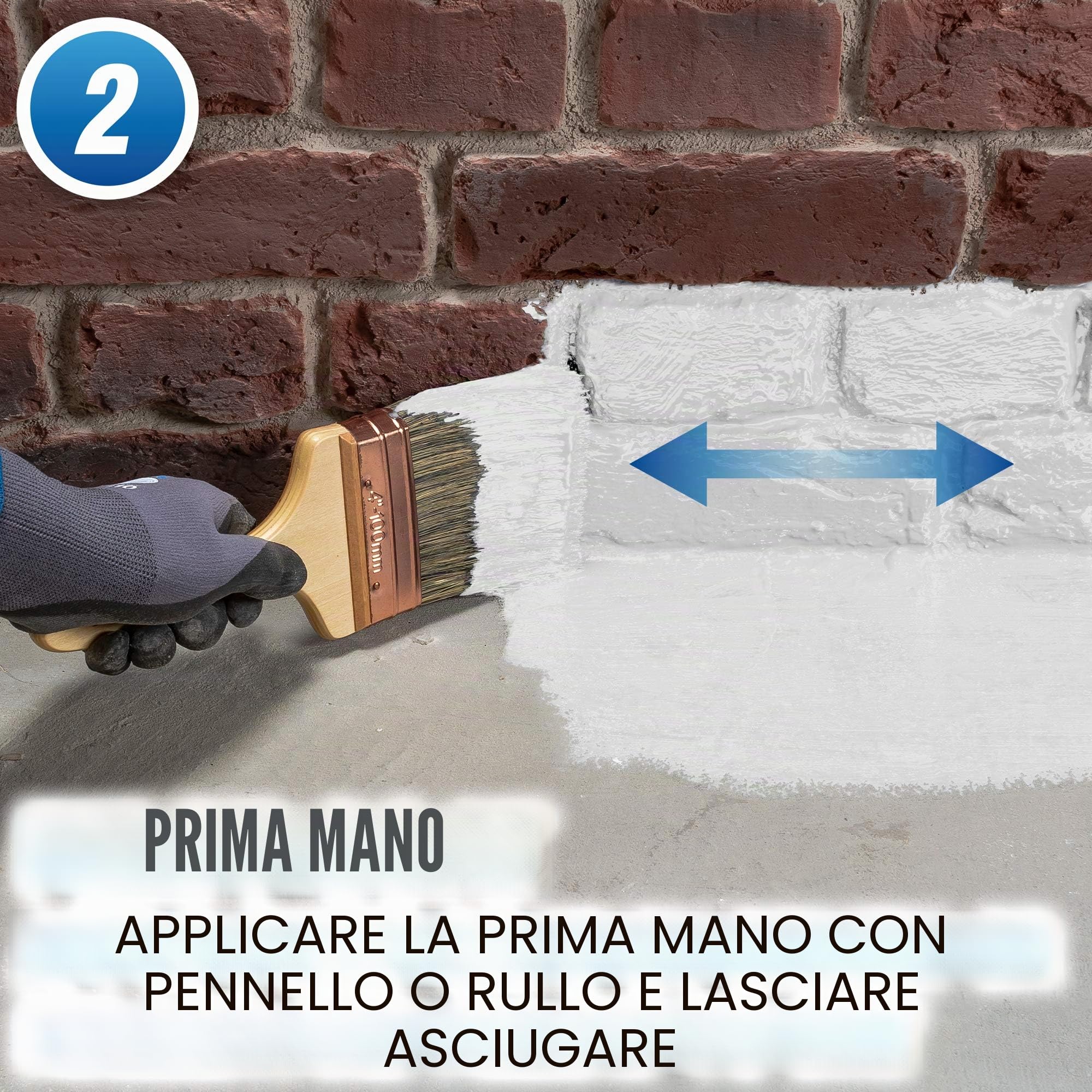 Drybase Guaina Liquida Impermeabile (5 Litri, Bianco) Pittura Impermeabile a Membrana per Pareti e Pavimenti Interni ed Esterni. Vernice Impermeabilizzante. Copertura 5m²