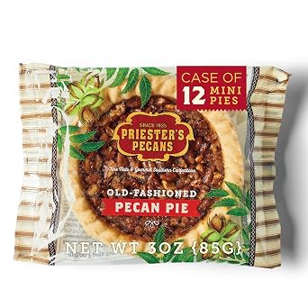 PRIESTERS | Case of 12 | Mini Old-Fashioned Pecan Pies | Irresistible Homemade Taste | Perfect for Entertaining | 3in Mini Pecan Pies | 3oz. Each