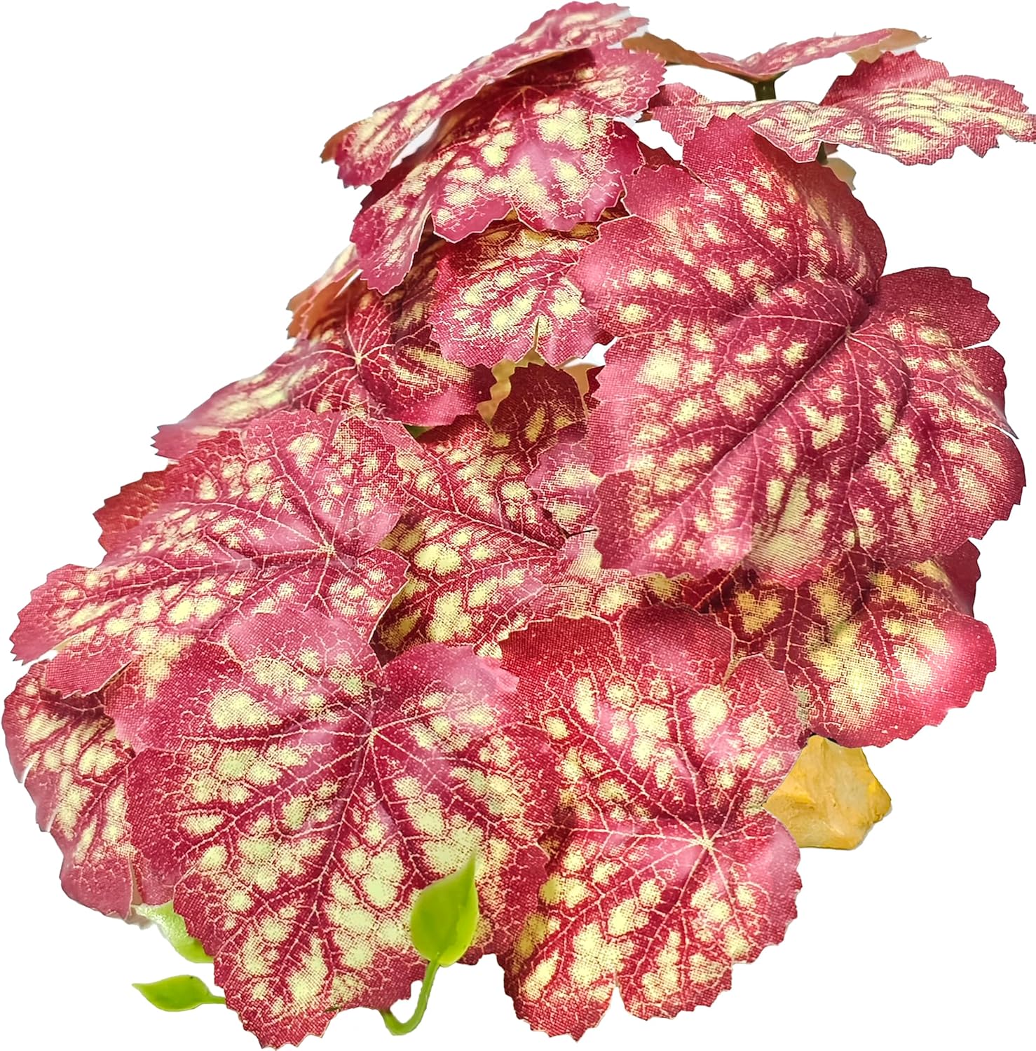 Woyrise Reptile Plants for Terrarium Decor, Ball Python Tank Accessories fit Bearded Dragon Crested Leopard Gecko Lizard Chameleon Snake Frog Tortoise Hermit Crab – Fake Pink Heuchera