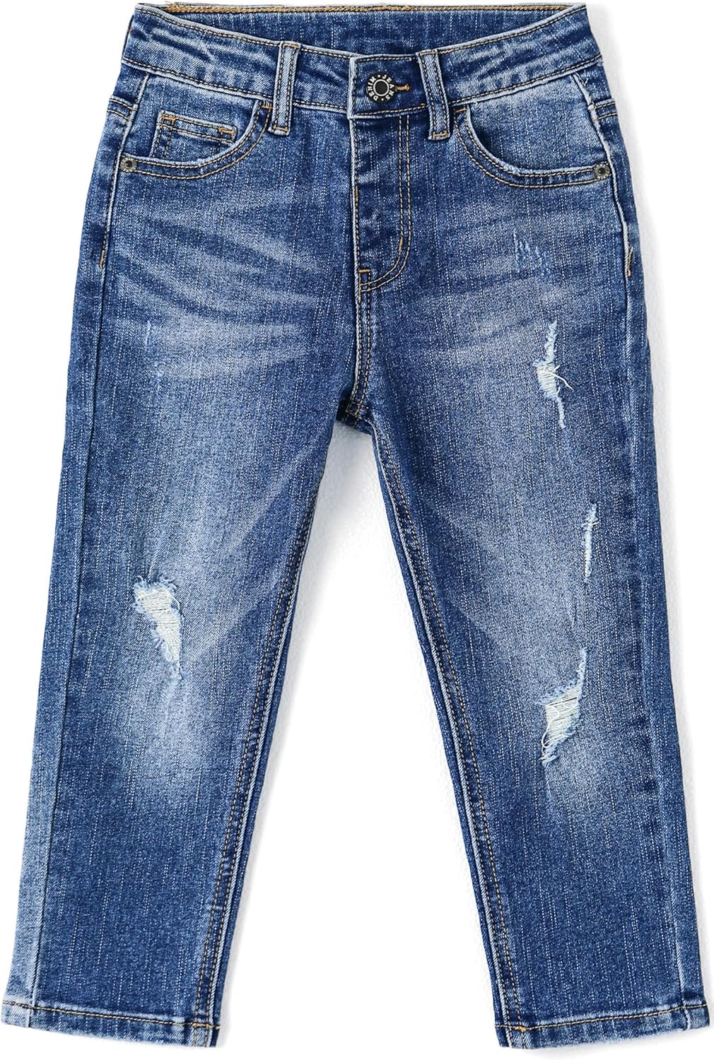 Jeans Strappati Bambina KidsCool Space - Con Fascia Elastica Interna, Vita Media