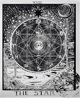 Amkun Tarot-Tapisserie Mond,Stern und Sonne,Wandteppich,mittelalterliche europäische Wahrsagung,Wandbehang,Heimdekoratione...