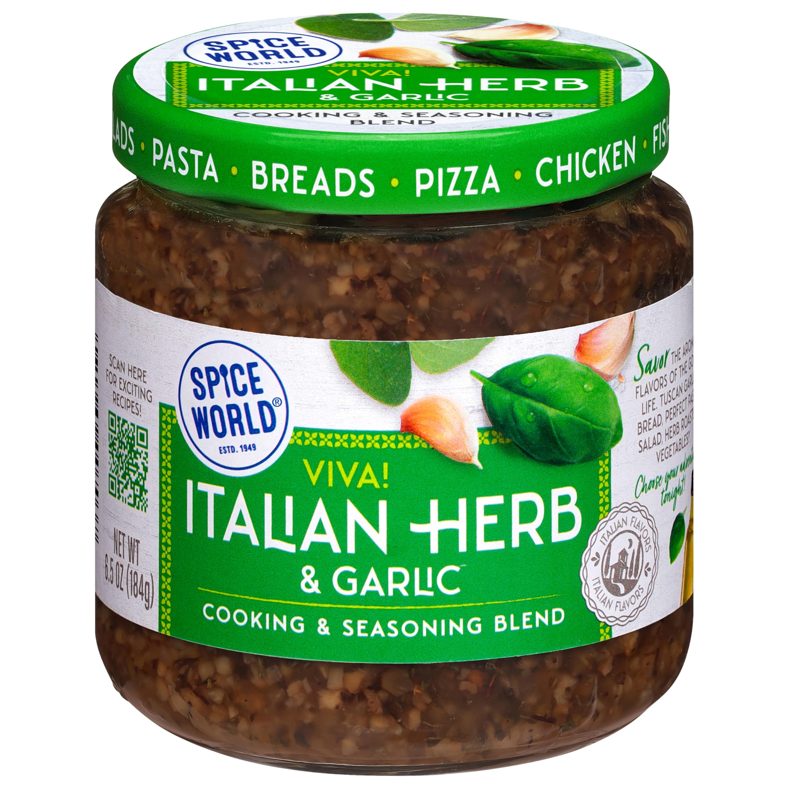 Spice World Viva! Garlic and Italian Herb Seasoning Blend
