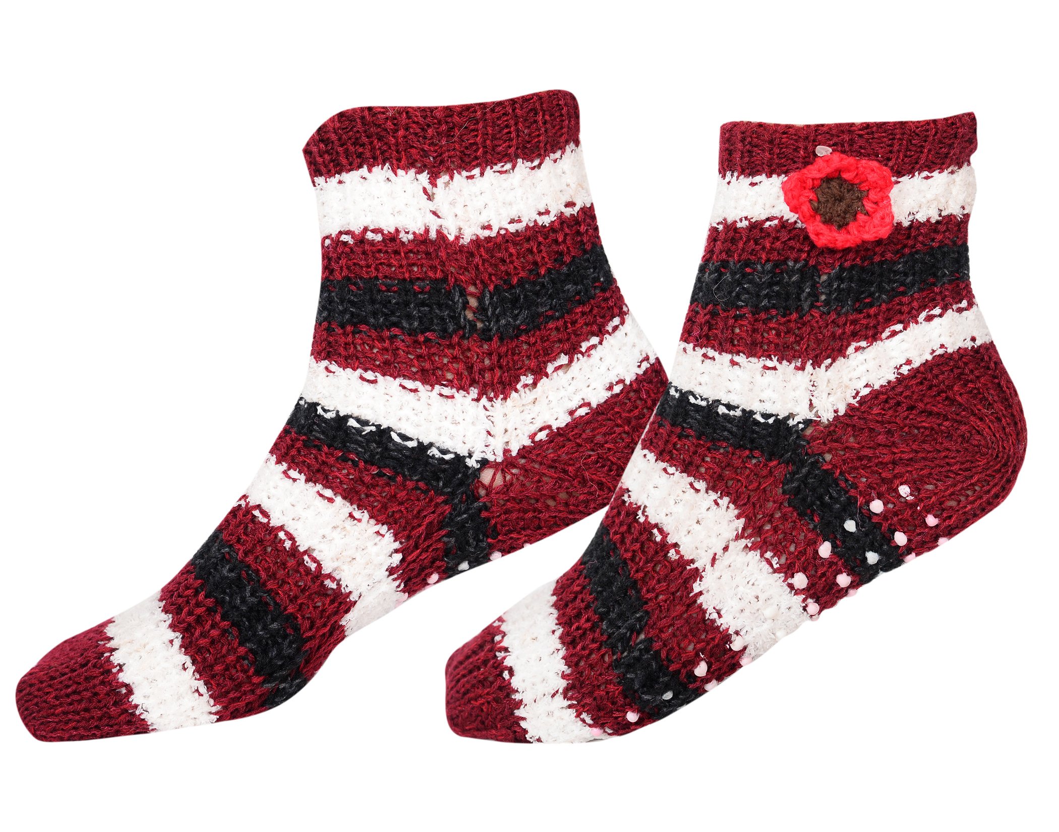 malvina Women's Warm Knitted Woollen Ankle Socks (Multicolour; Free Size) -1 Pair-picture-17