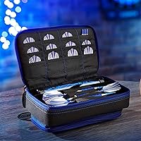 Vista 10 de Casemaster Plazma Plus, 3 dardos para dardos suaves y de acero con bolsillo frontal grande para dispositivos móviles, tubo de almacenamiento