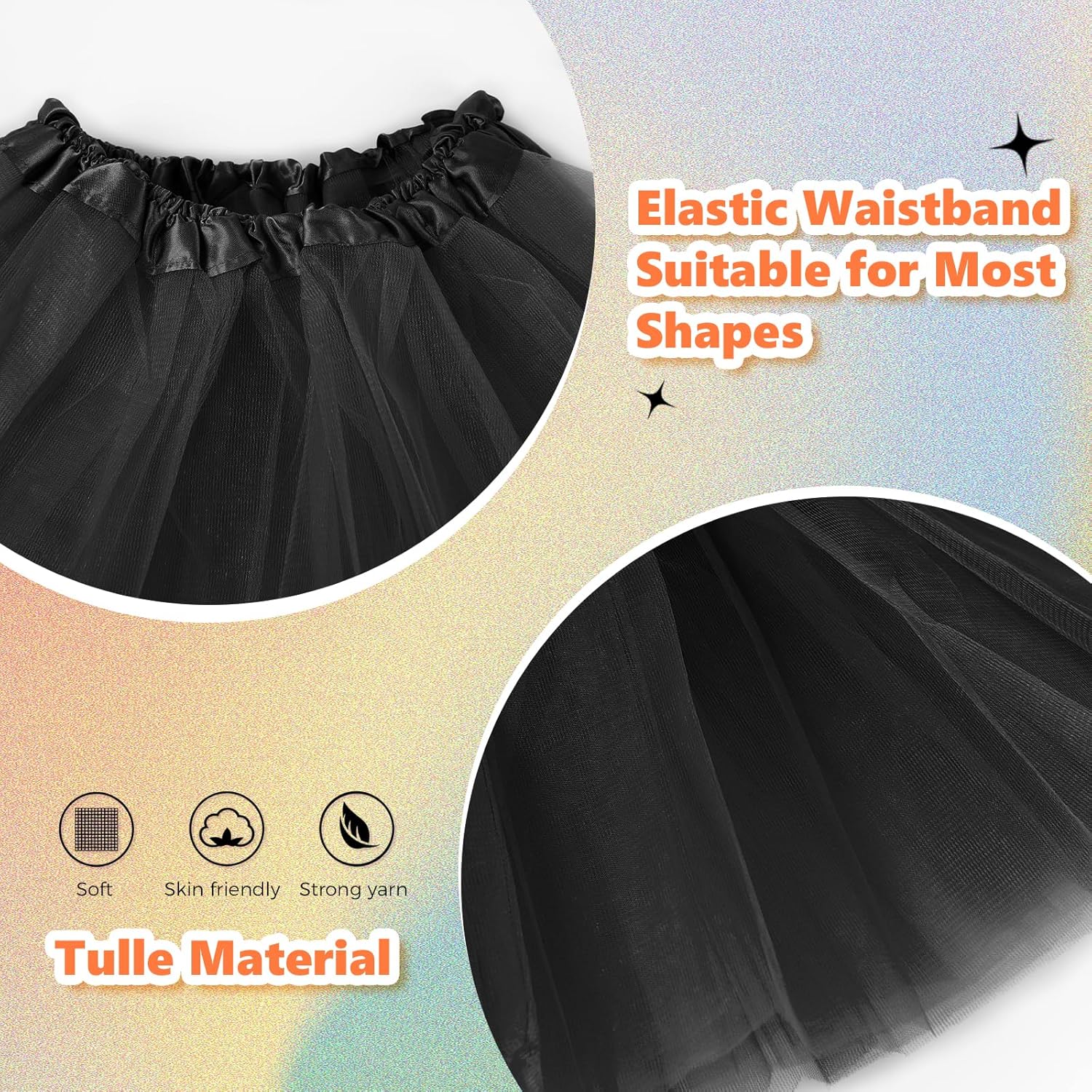 Buauty 2 Pack Tutus for Women Adult 3 Layered Tutu Tulle Skirts Costumes for Women Girls Teen Halloween Running - Image 3