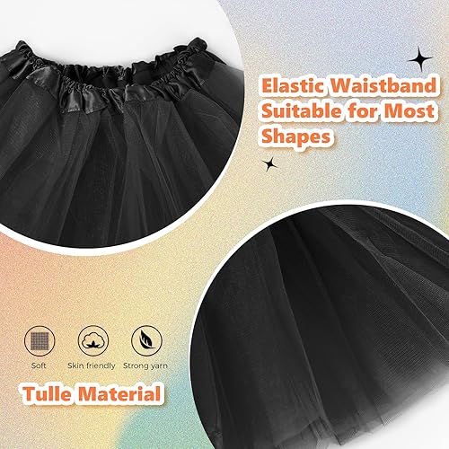 Vista 3 de Tutús para mujeres adultas, faldas de tul tutú para mujeres, disfraces para mujeres, 3 capas, faldas tutú para niñas, adolescentes, Halloween, correr
