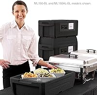 Vista 6 de METRO Mightylite ML180-BL - Transportador de alimentos aislado de carga superior, multiusos, de grado profesional, enfriador aislado y calentador