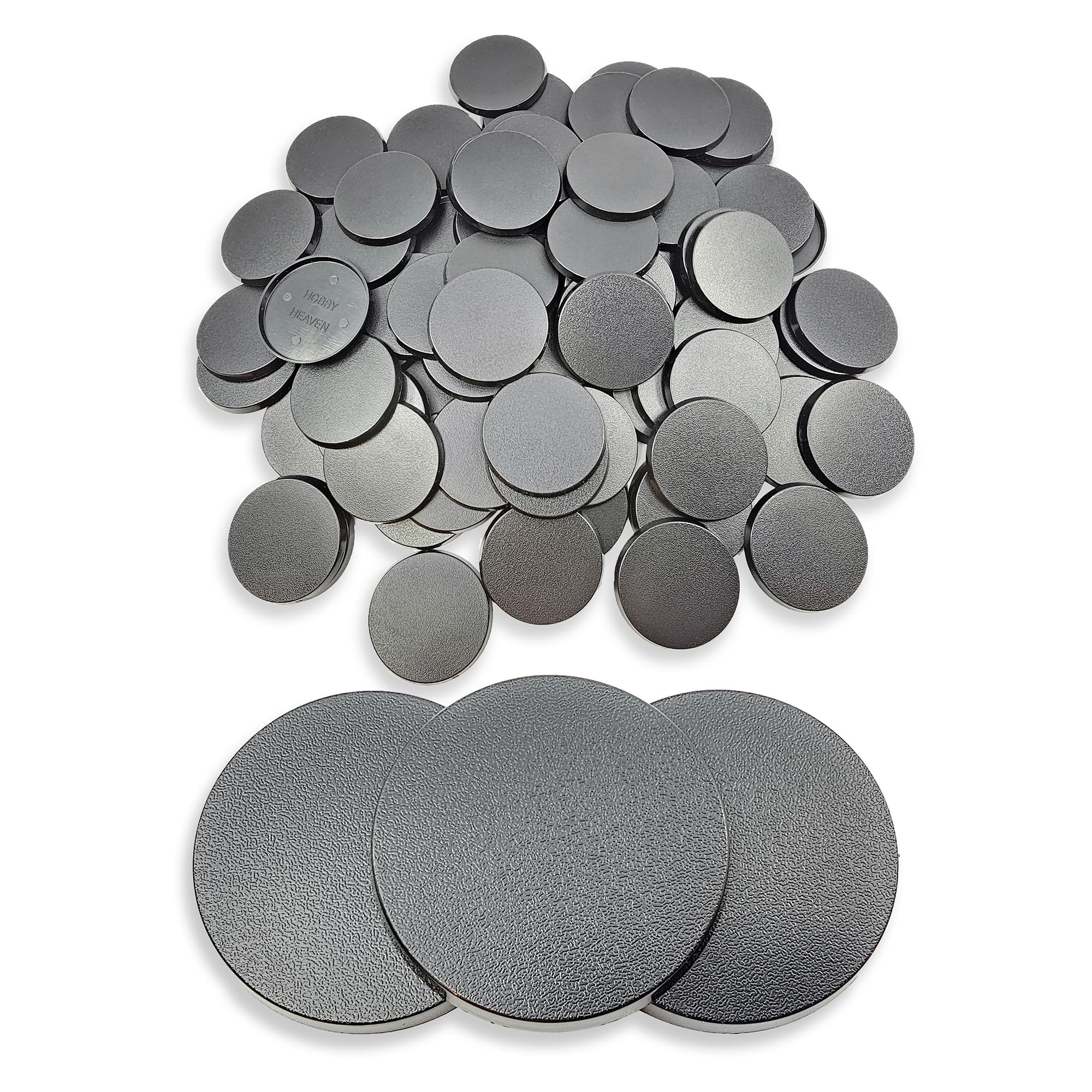 Hobby Heaven 50mm Round Plastic Wargaming Bases (100 pcs)