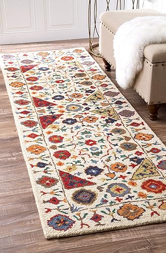 Miniatura 5 de nuLOOM Alfombra de pasillo Deonna copetuda a mano, 2 pies 6 pulgadas x 6 pies, multicolor