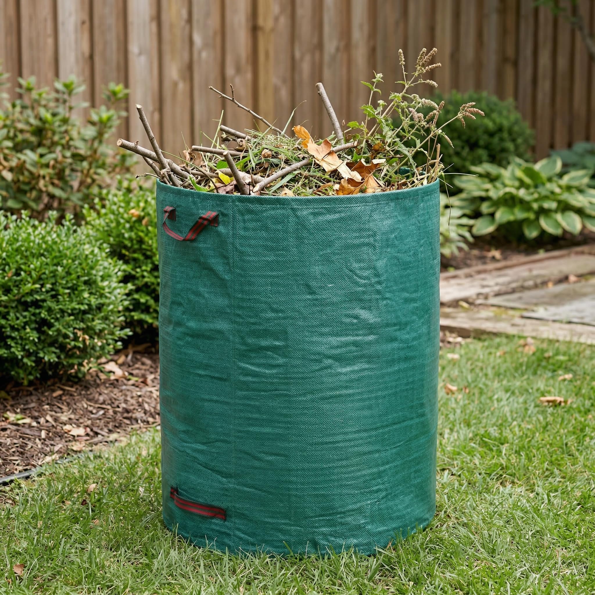 Gardzen 3er-Pack Gartensack 200 Liter – Wiederverwendbare robuste Gartenbeutel, Rasen-Pool Garten Laubabfallsack