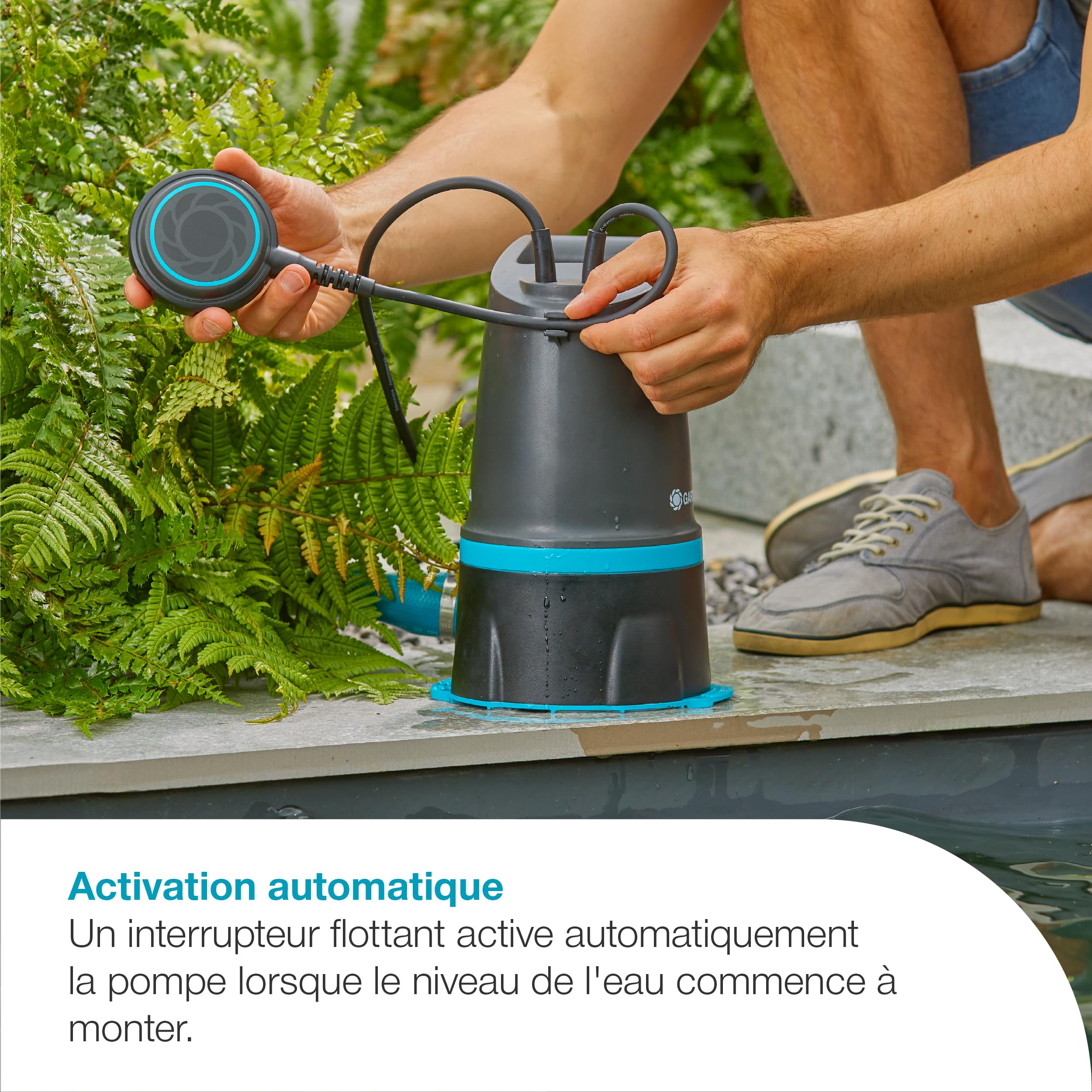 GARDENA Ensemble de protection contre les inondations 20000 Pompes BASIC : Ensemble de protection contre les crues, Haute capacité, Pompe combinée pour eau sale et propre