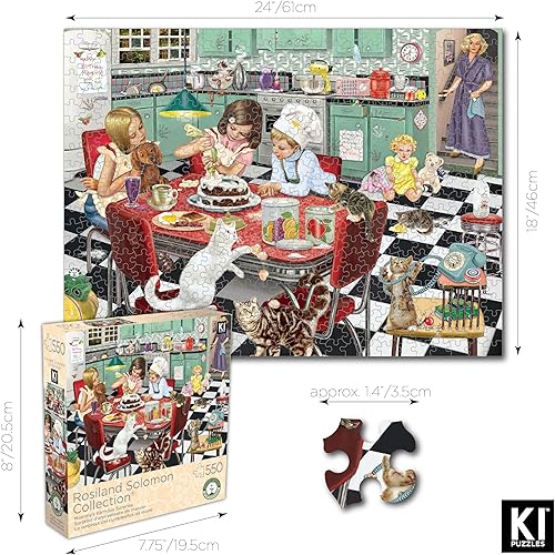 Miniatura 4 de Rompecabezas de 550 piezas para adultos, diseño sorpresa de cumpleaños de mamá, Rosiland Salomon, rompecabezas de los años 50, 24 x 18 KI Puzzles