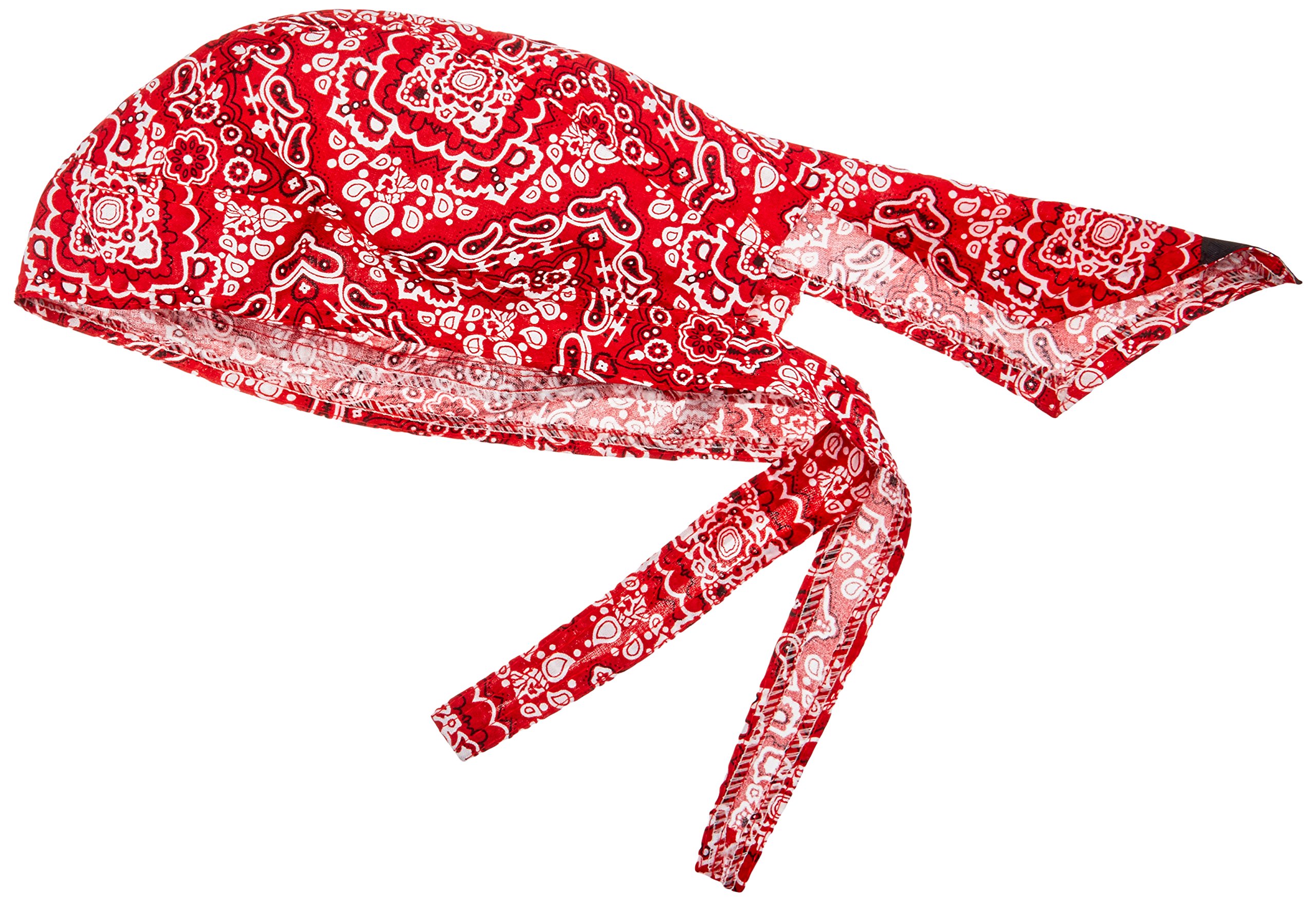 Pañuelo para la Cabeza 100% de algodón, Marca ZANheadgear Red Paisley Talla única