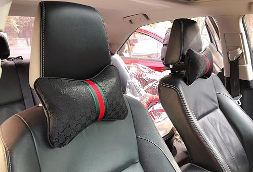 Miniatura 1 de 2 almohadas de cuello de coche de estilo retro, almohada de ventilación suave para reposacabezas de automóvil, cómoda almohada de viaje, almohada