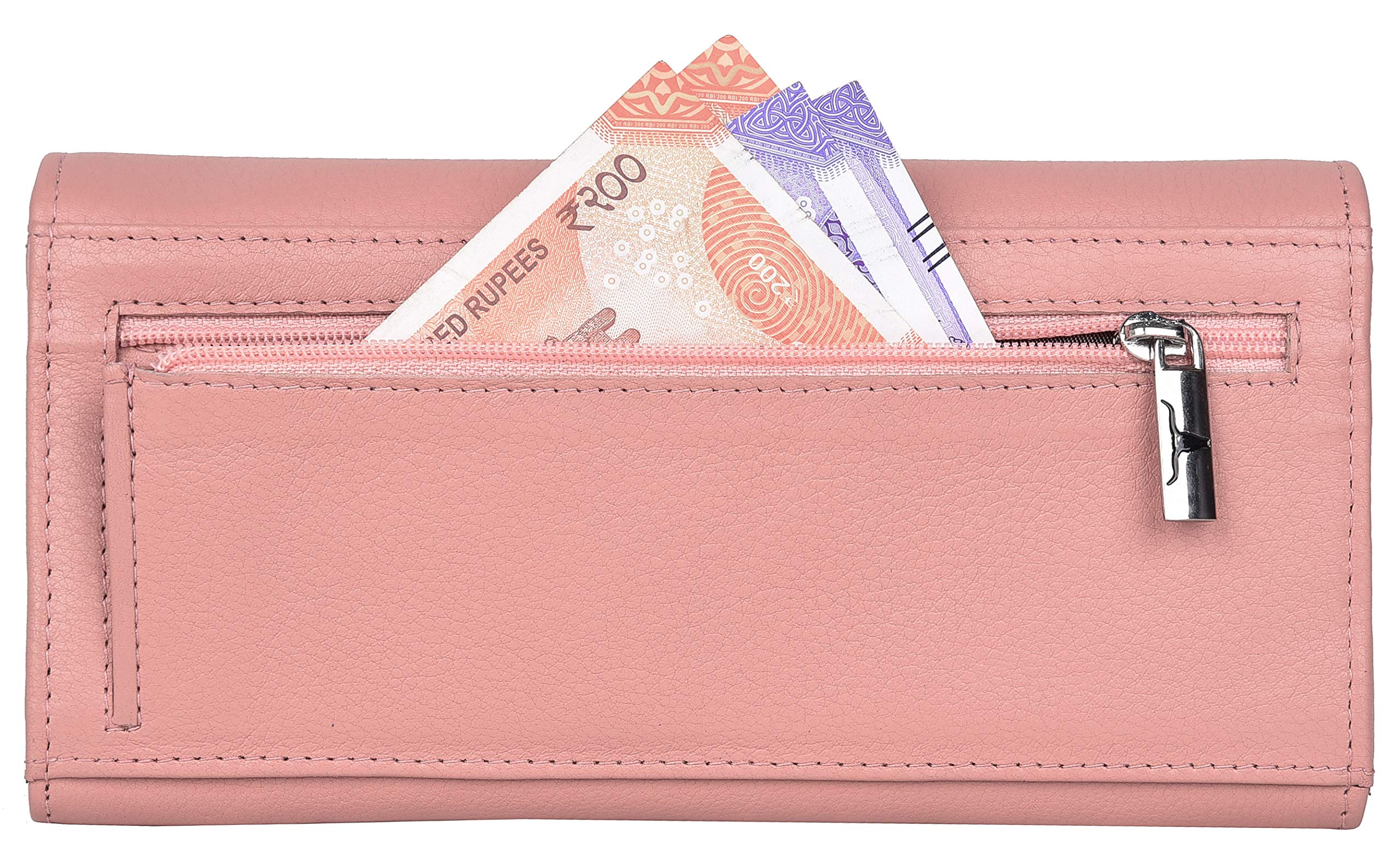 URBAN FOREST Danny Rose Pink Leather Wallet for Women 2