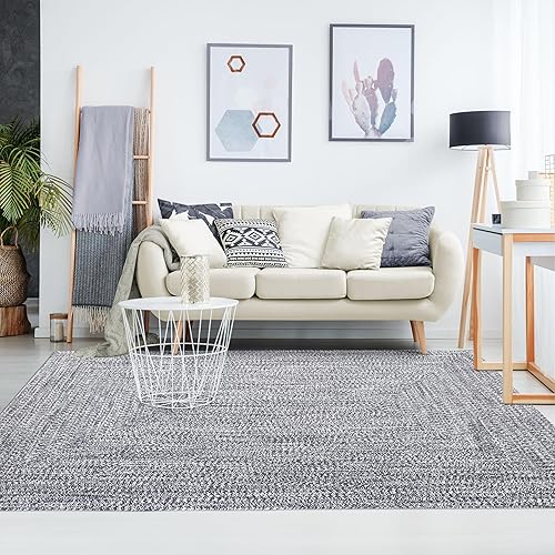 Miniatura 7 de Superior Alfombra de área para interiores y exteriores, decoración de suelo trenzado reversible de doble tono para patio, porche delantero, entrada,