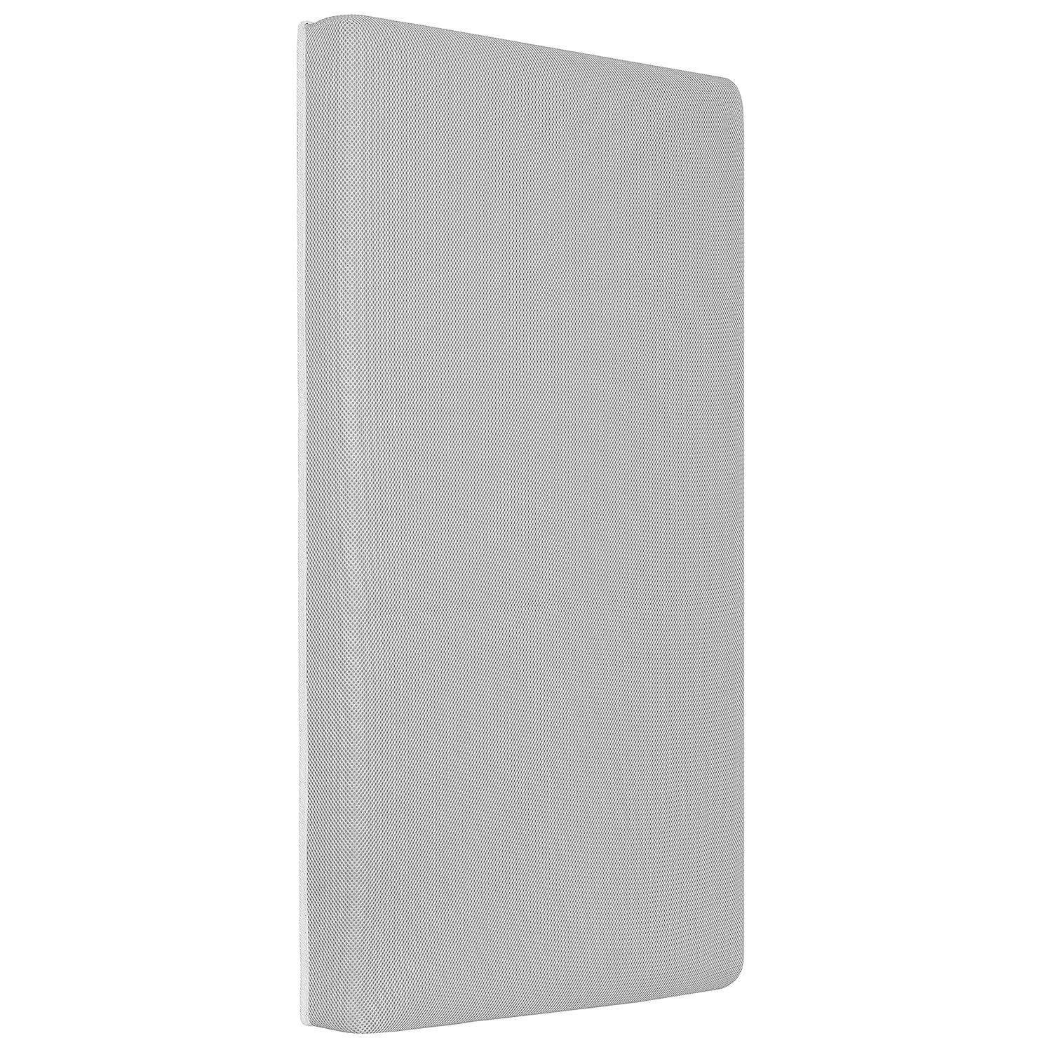 Dream On Me Snuggles Breathable Extra Firm Fiber Portable Crib Mattress in Grey I Greengaurd Gold Certified : Baby