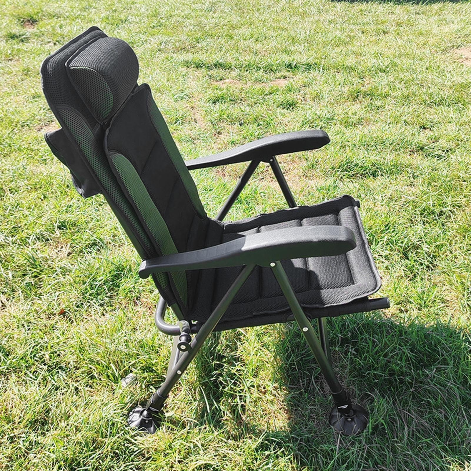 Chaises de pêche pour adultes – Tabourets de camping pliables, sièges portables pour pelouse et plage pour la randonnée en plein air et la pêche, design léger polyvalent