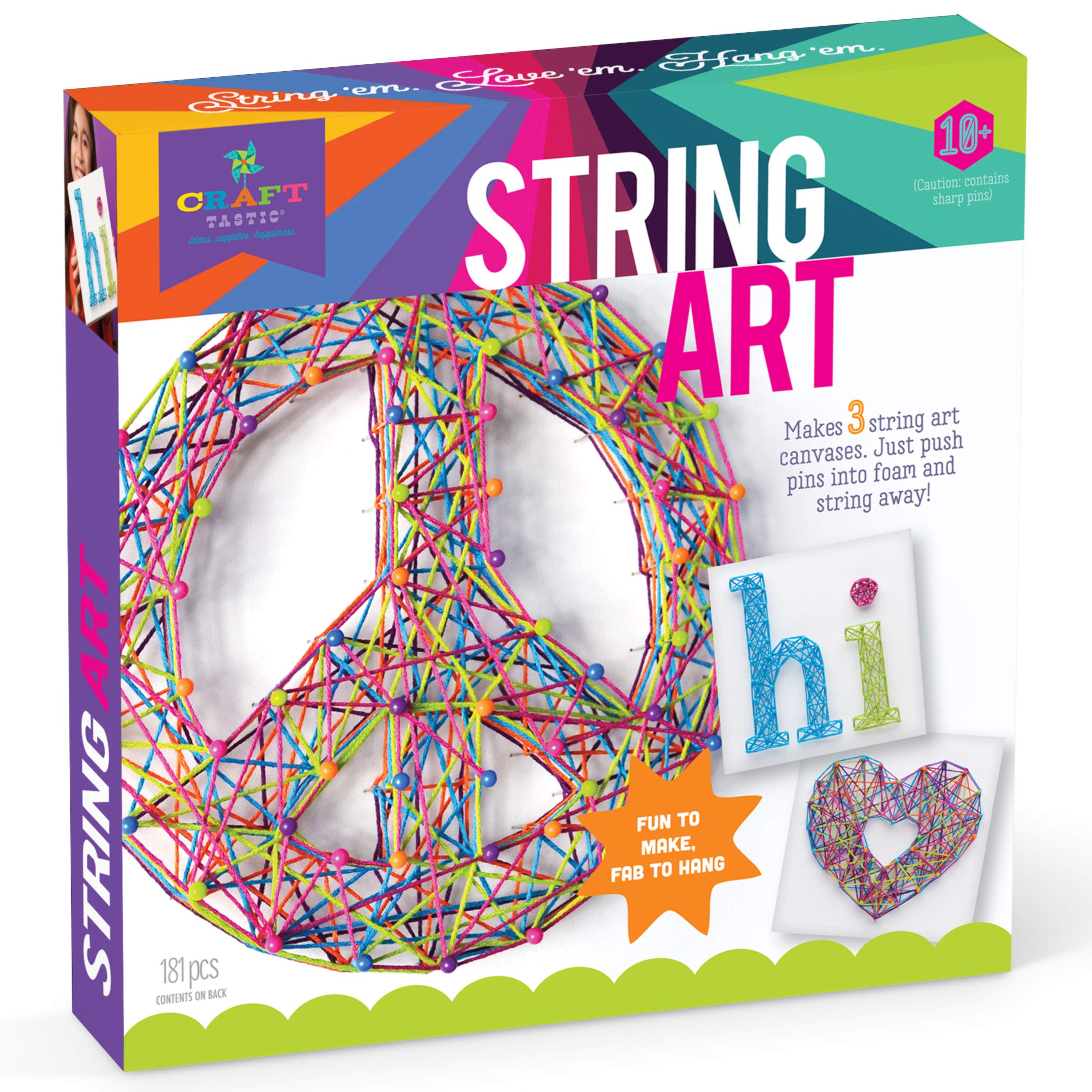 Buy Crafttastic String Art Kit Craft Kit Makes 3 Large String Art