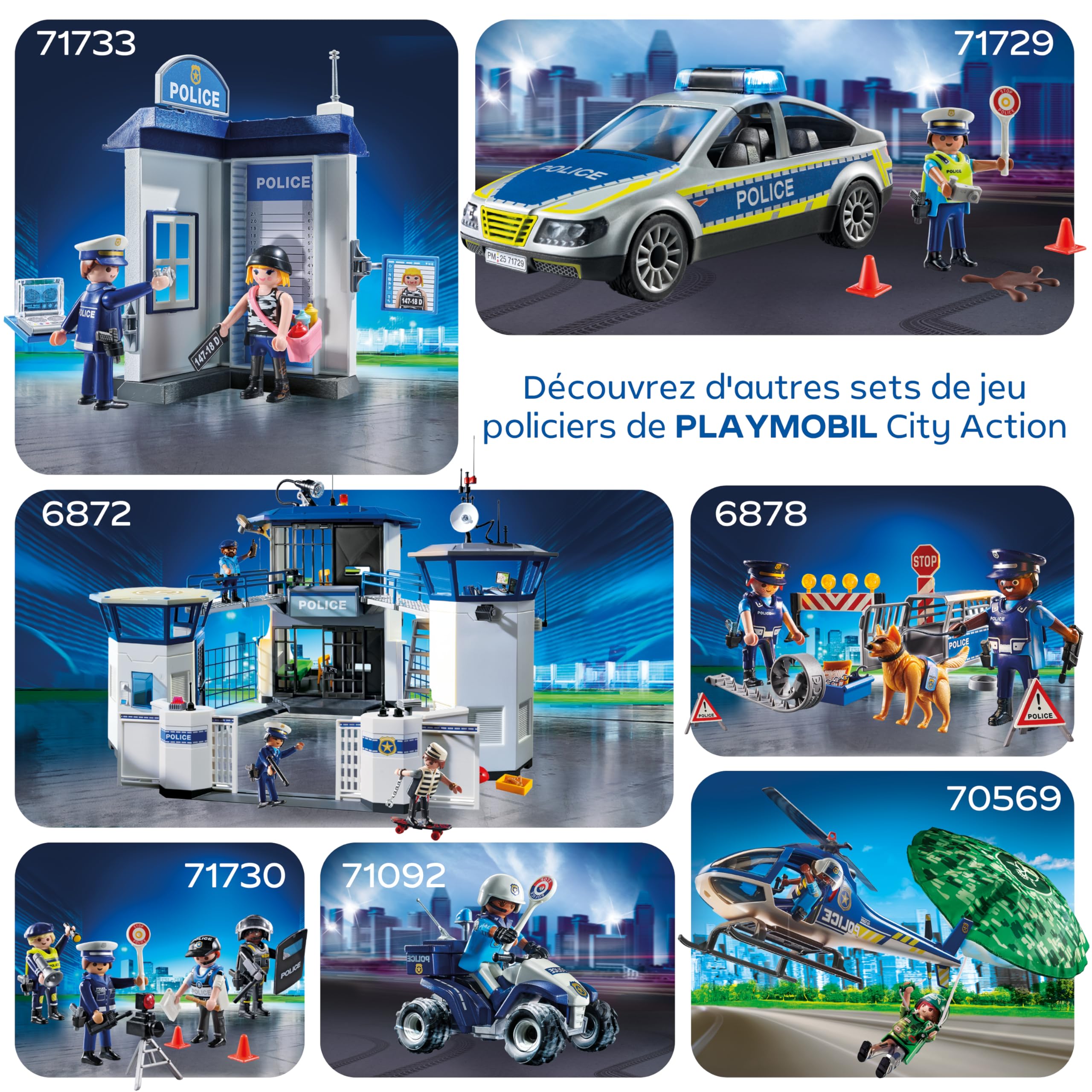 Playmobil | Action Heroes | Centre de Commandement de la Police | Jouets de Police | Jouets d'aventures | Jouet pour Enfants à partir de 4 Ans | avec Figurines & Accessoires | 71873