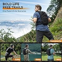 Vista 6 de MARCHWAY Tactical Molle Hydration Pack with 2.5L TPU Water Bladder, Low-Profile Organized Military Backpack for Hiking, Cycling, Backpacking