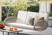 Vista 1 de YITAHOME Columpio colgante para porche para 3 personas, color beige