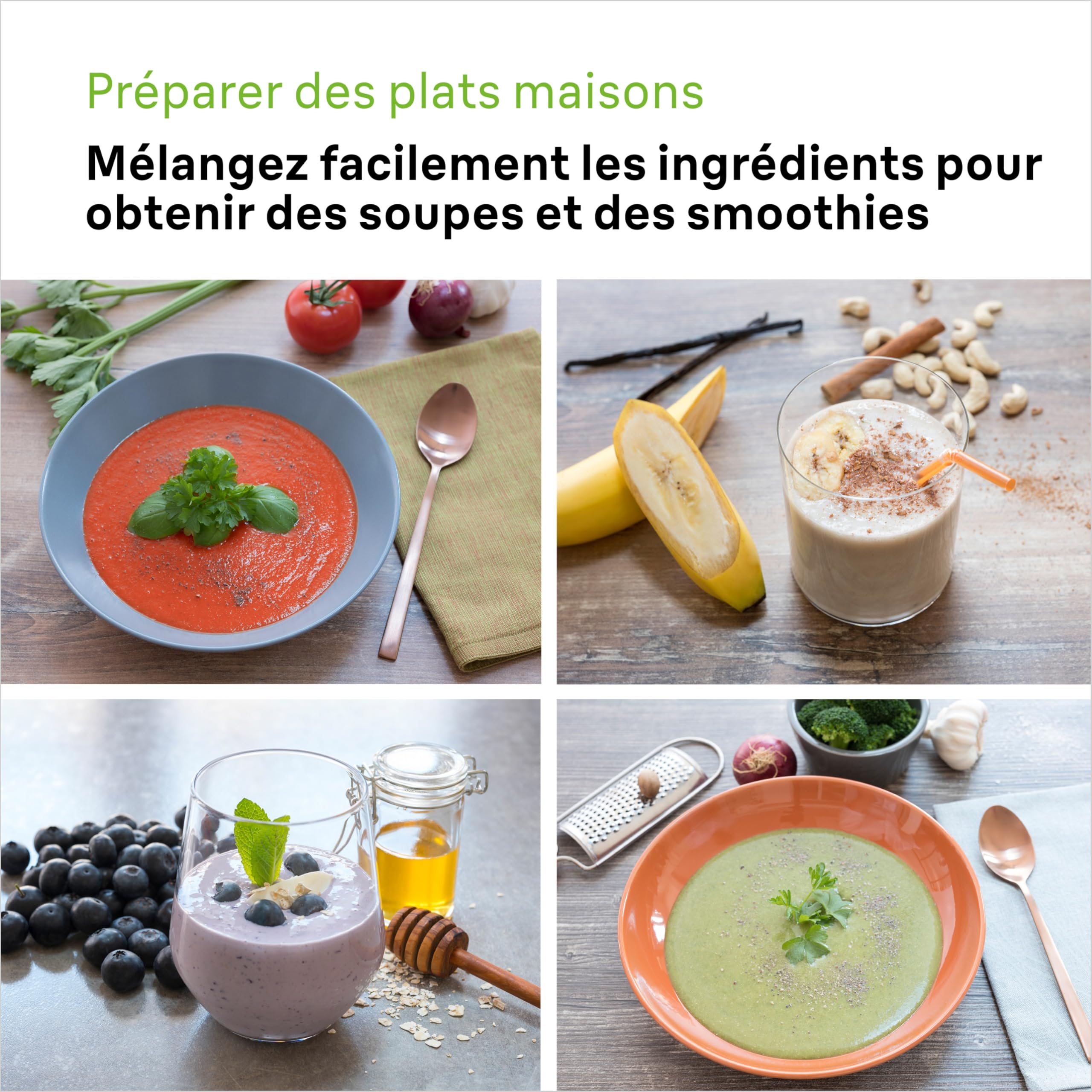 Braun MultiQuick 7 - Mixeur plongeant pour soupes, smoothies et purées bébé, contrôle SmartSpeed, pied en inox anti-éclaboussures, verre doseur, 1000W, Noir (MQ7000X)