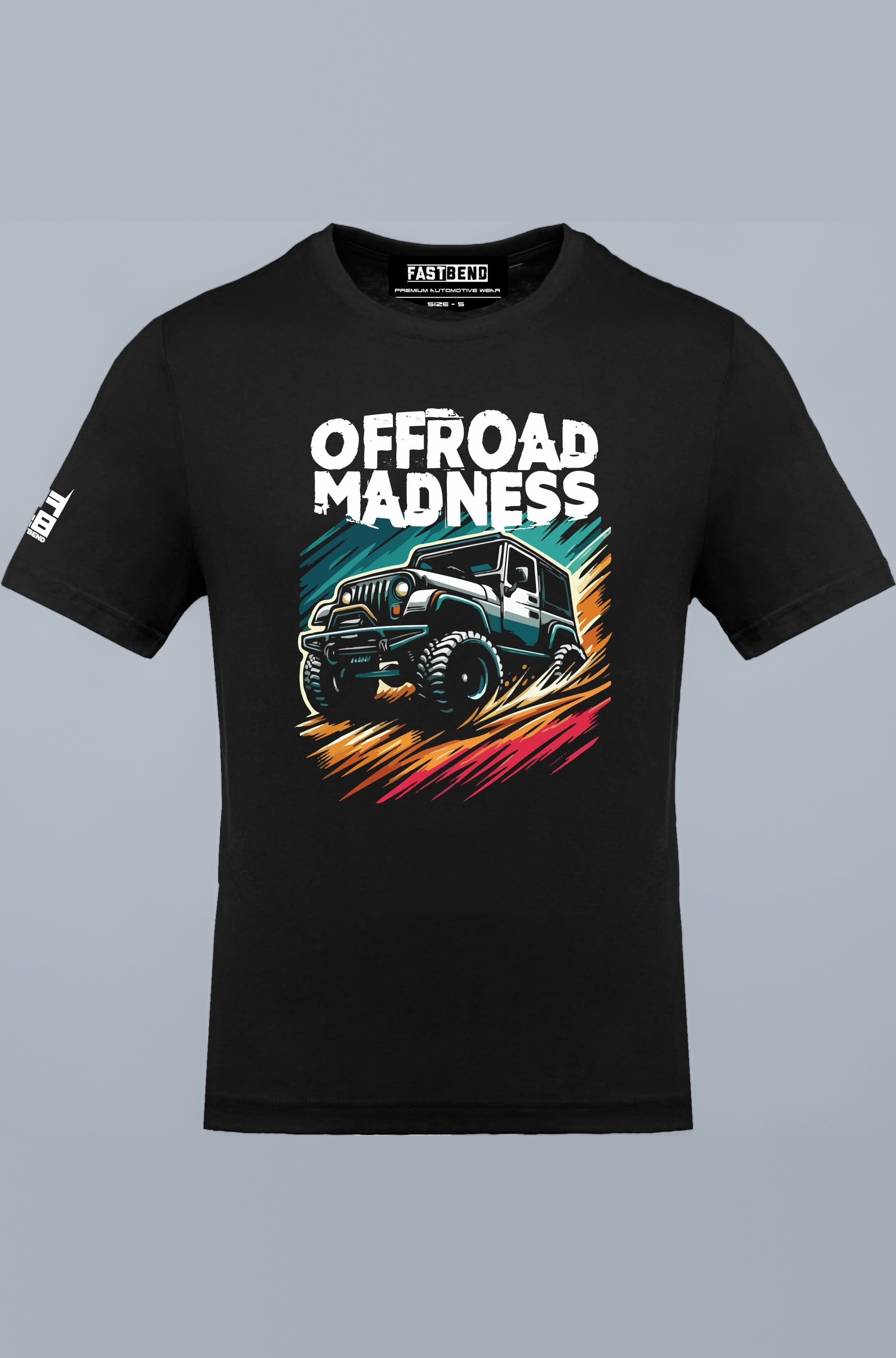 TF 407 - Offroad Madness Funky Automotive Offroad Car Racing Premium Cotton Tee Tshirt