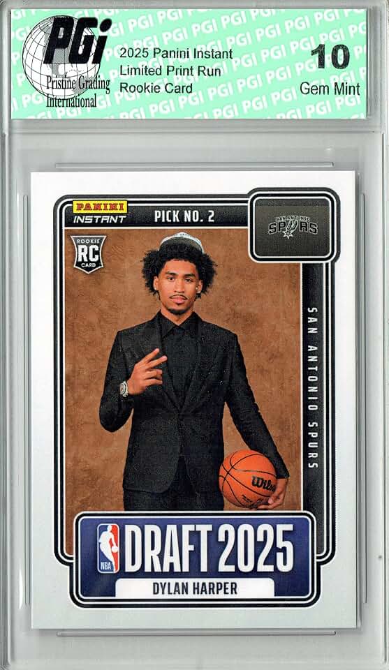 Dylan Harper 2025 Panini Instant #NBADN-2 Draft 2026 Rookie Card PGI 10