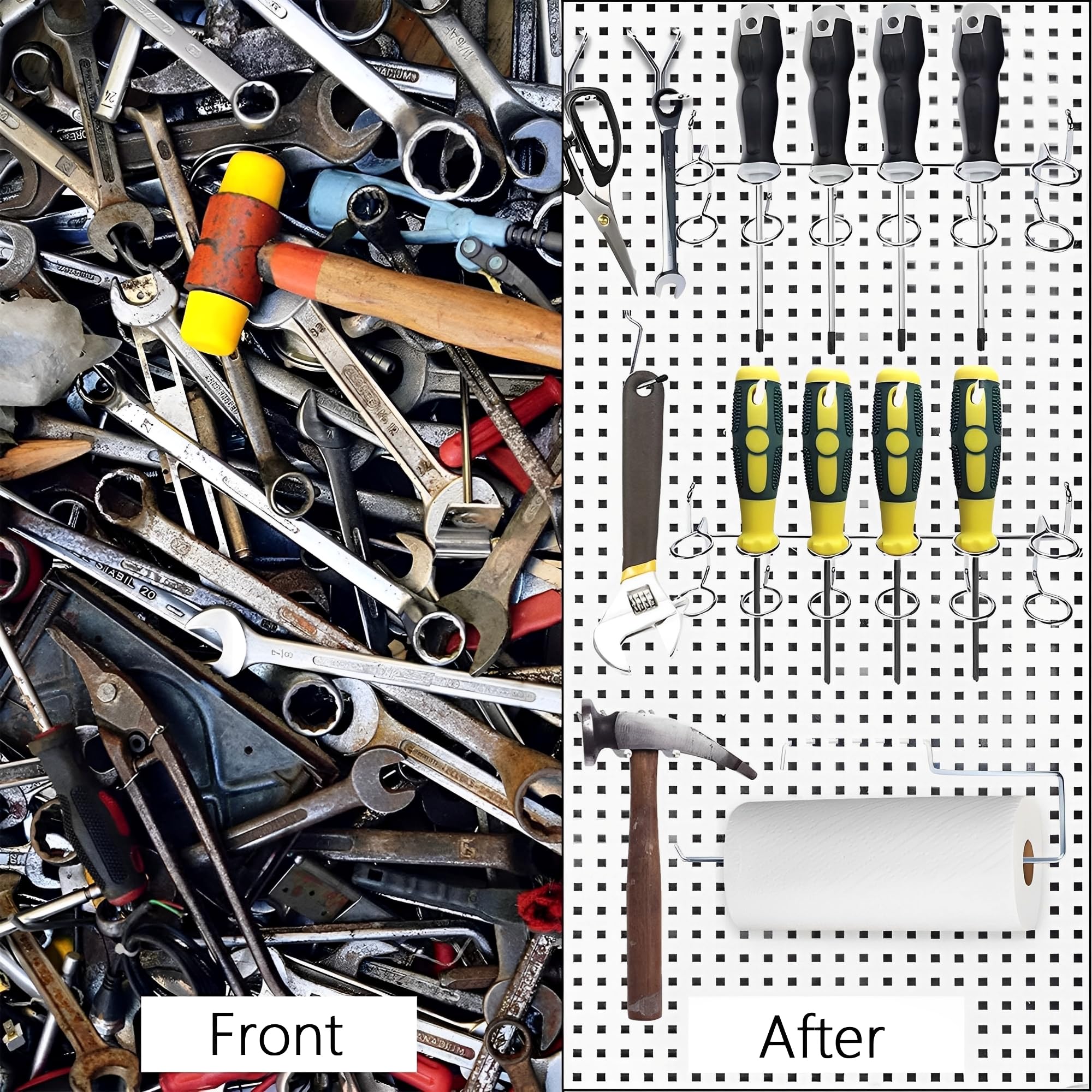 80PCS Set Di Gancio a Chiodo, Accessori Per Gancio a Foro, Accessori Per Gancio a Chiodo Con Gancio In Metallo, Set Di Gancio Per Utensili Hardware, Adatto Per Garage Del Supermercato