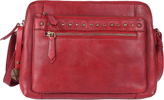 Genuine Italian Leather Boho Studded Shoulder Sling Bag - Stylish, Durable, Perfect for Everyday Use for women