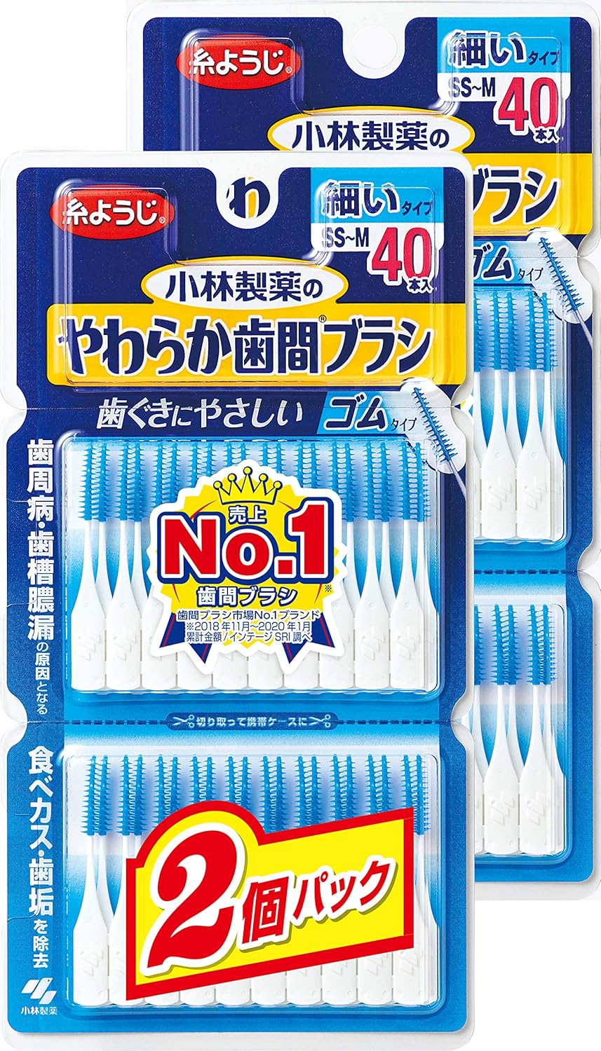 Amazon.co.jp Kobayashi Pharmaceutical Soft Interdental Brush, Rubber