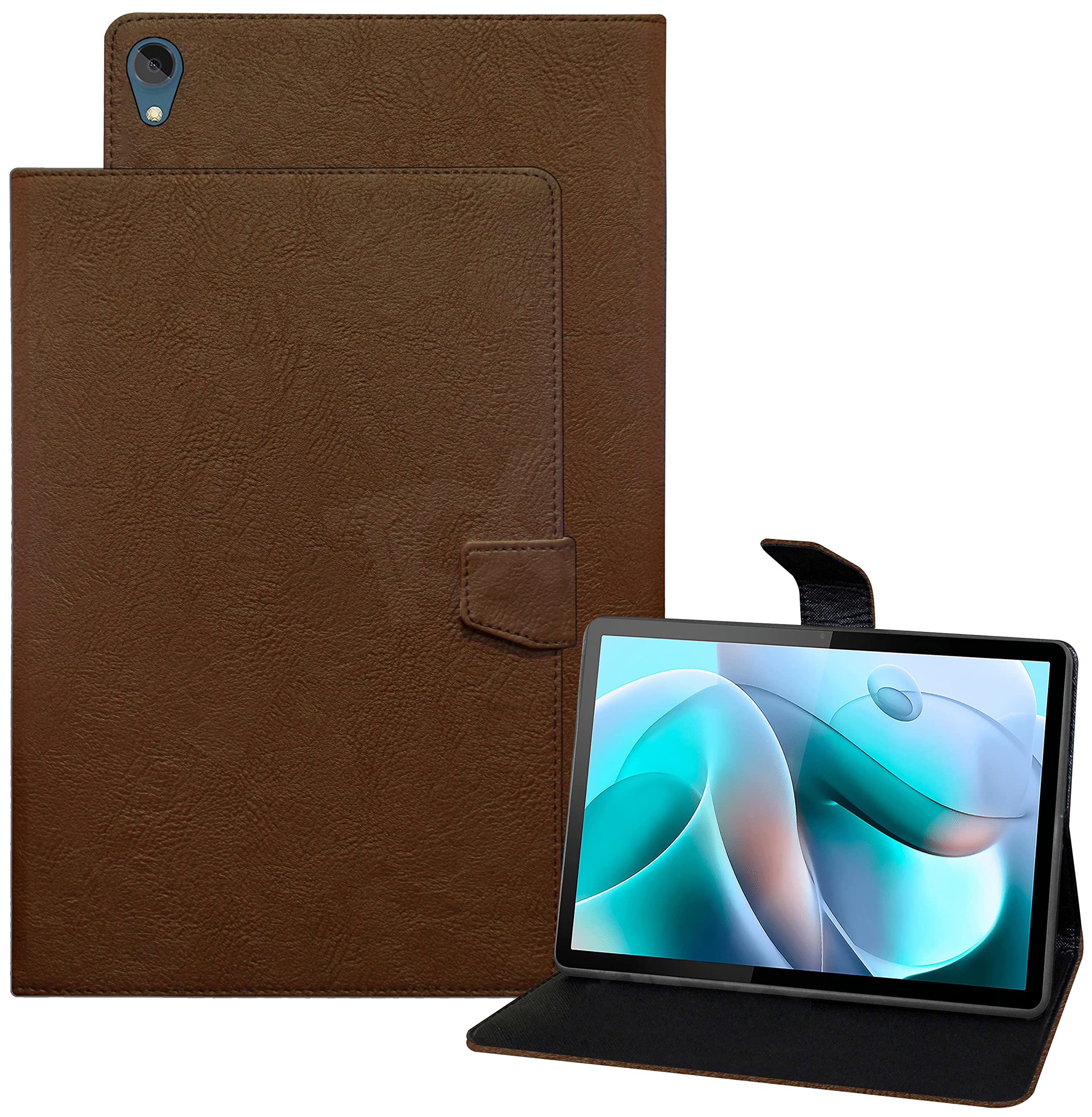 TGK Plain Design Leather Flip Stand Case Cover for Motorola Moto Tab G70 LTE 11 inch Tablet (Brown) (B09QYM56ZJ) Amazon Price History, Amazon Price Tracker