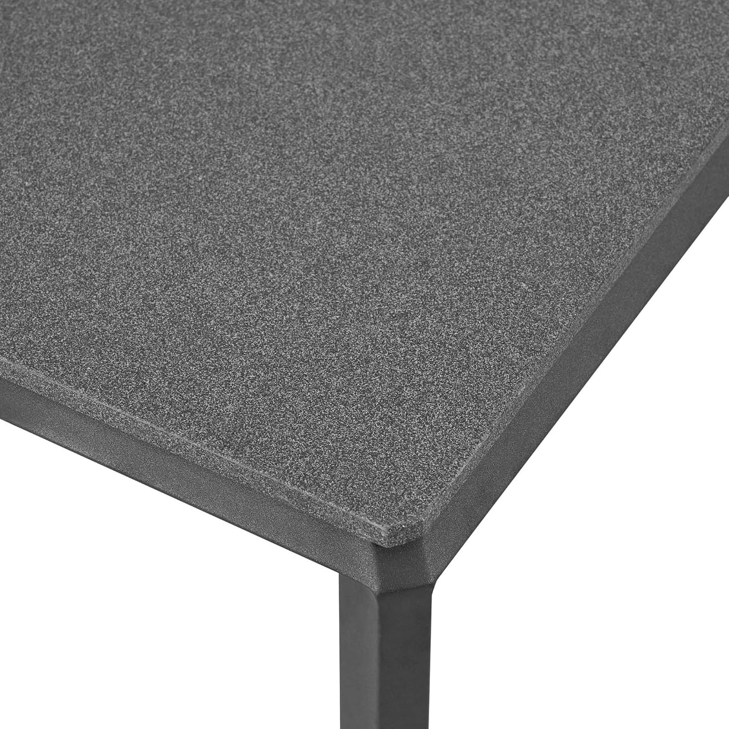 Ergode Riverside Aluminum Coffee Table | Sturdy White Frame | Scratch-Resistant Cement Top | Durable & Stylish Outdoor Furniture | Patio, Porch, Poolside, Deck, Balcony | Includes 1 Coffee Table