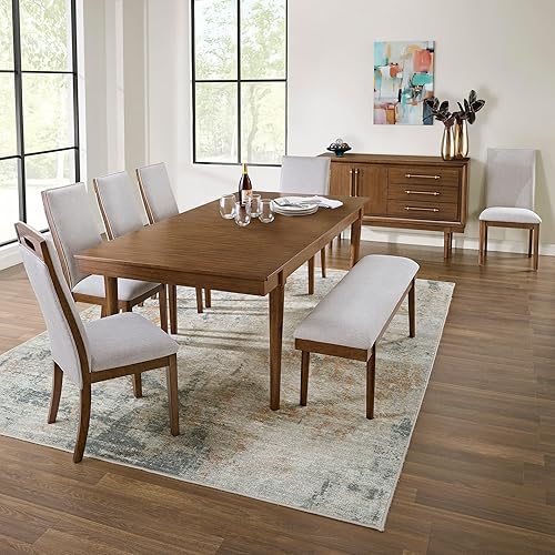 Miniatura 2 de Signature Design by Ashley Lyncott - Silla de comedor tapizada con mango recortado y patas cónicas, juego de 2, marco de madera, altura del asiento